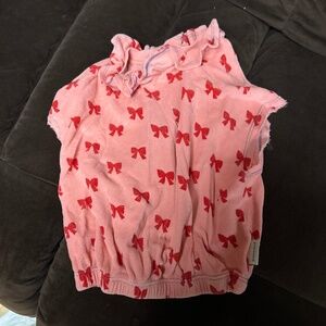 Piupiuchick size 6 girls terry bow top
